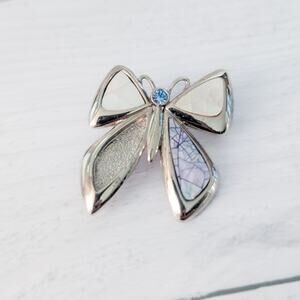 Vintage Liz Claiborne Brooch Butterfly - Missing & Inlay